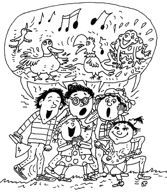 Photo famille rigolote qui chante